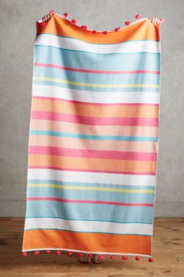 Tasseled Stripes Beach Towel