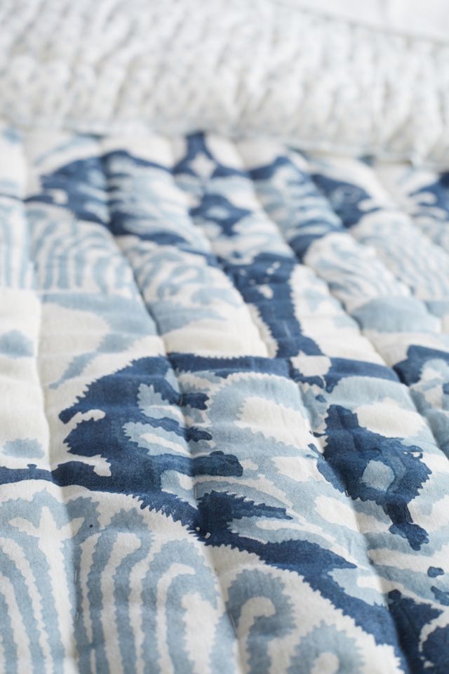 Kerry Cassill Indigo Ikat Quilt #1