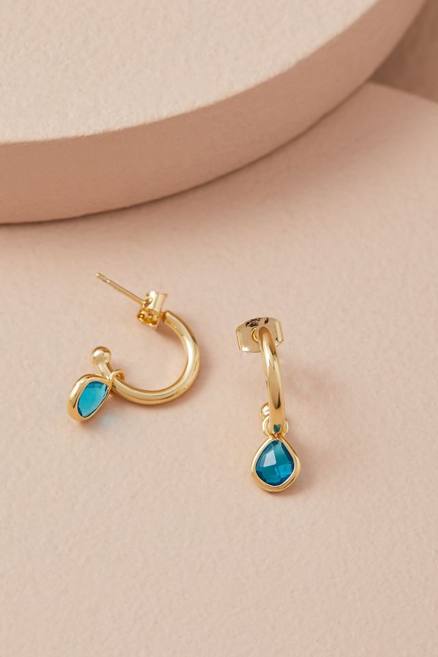 Birthstone Hoop Earrings #1