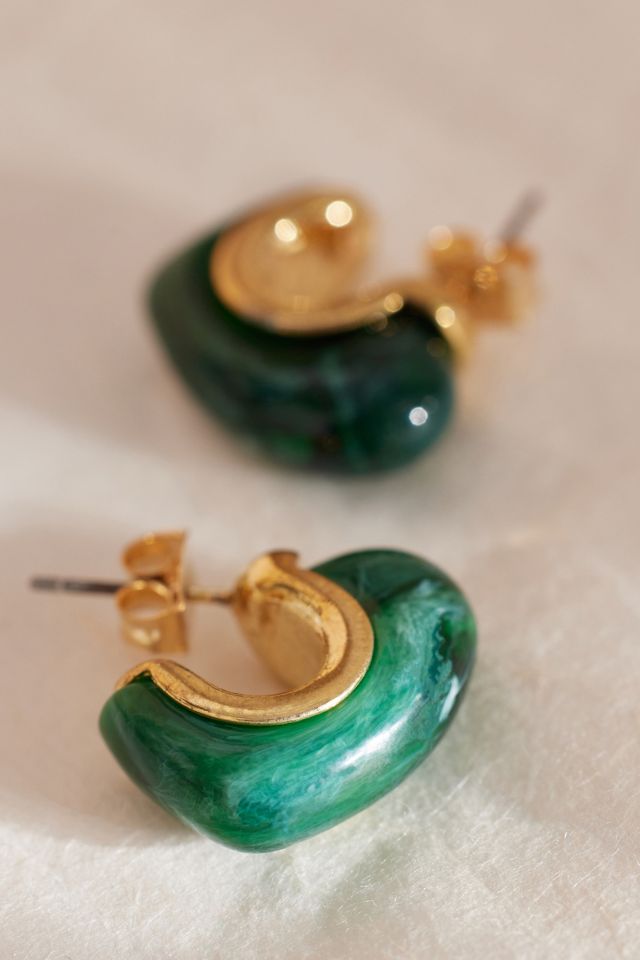 Resin Coloured Hoop Earrings #1