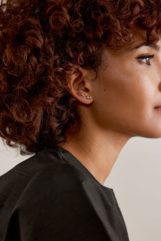 Boucles d'Oreilles Clous Grimpeur Étoile Scintillante #2