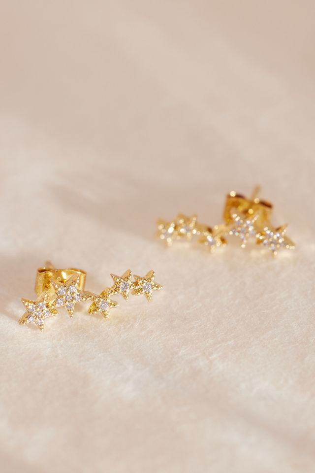 Boucles d'Oreilles Clous Grimpeur Étoile Scintillante #1