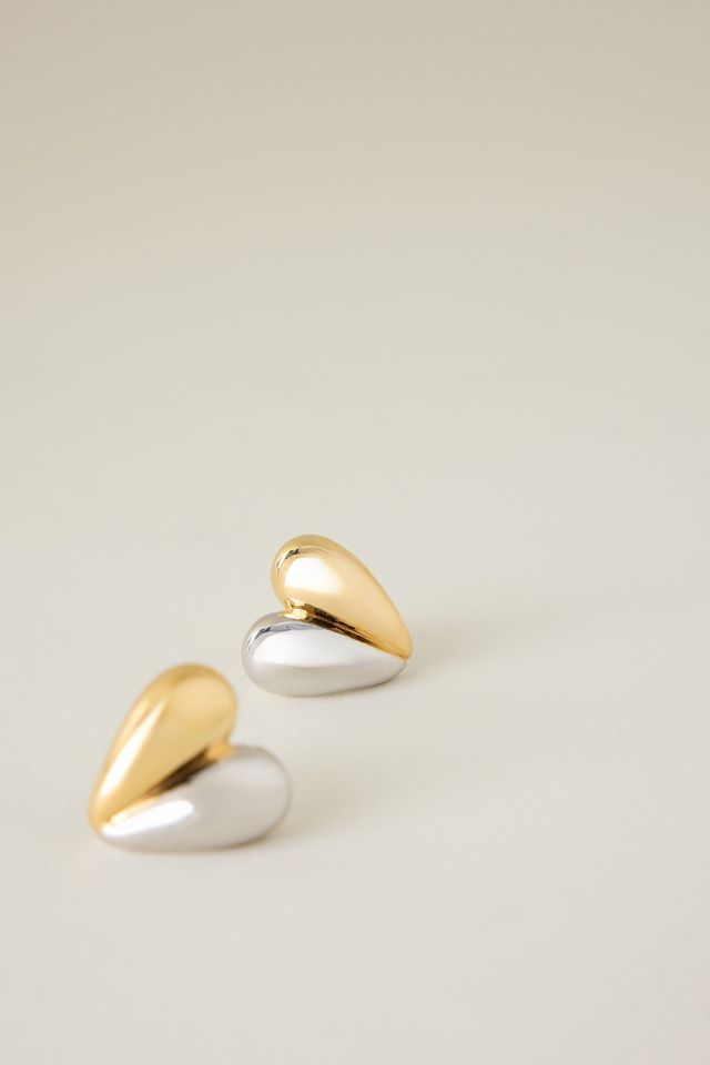 Boucles d'oreilles cœur en métal mixte #1