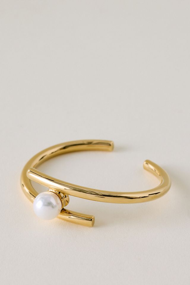KMABEL Double-Layer Freshwater Pearl Geometric Bracelet #1