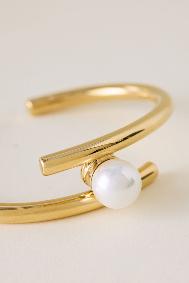 KMABEL Double-Layer Freshwater Pearl Geometric Bracelet #2
