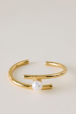 KMABEL Double-Layer Freshwater Pearl Geometric Bracelet