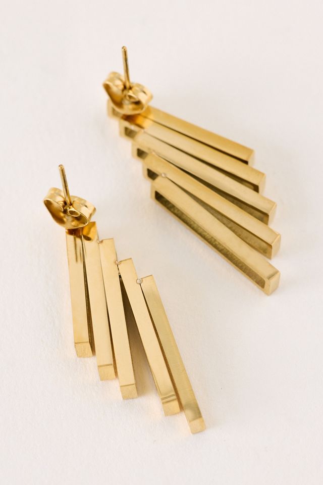 Pendientes KMABEL Sade Cascade Bañados en Oro #1