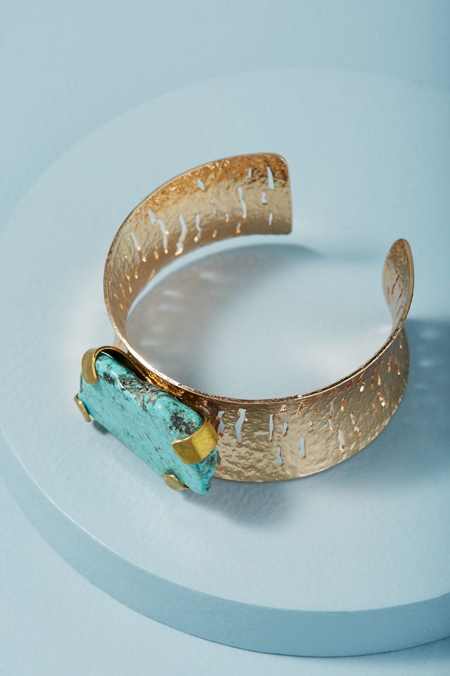 StoneEmbellished Cuff Bracelet Anthropologie UK