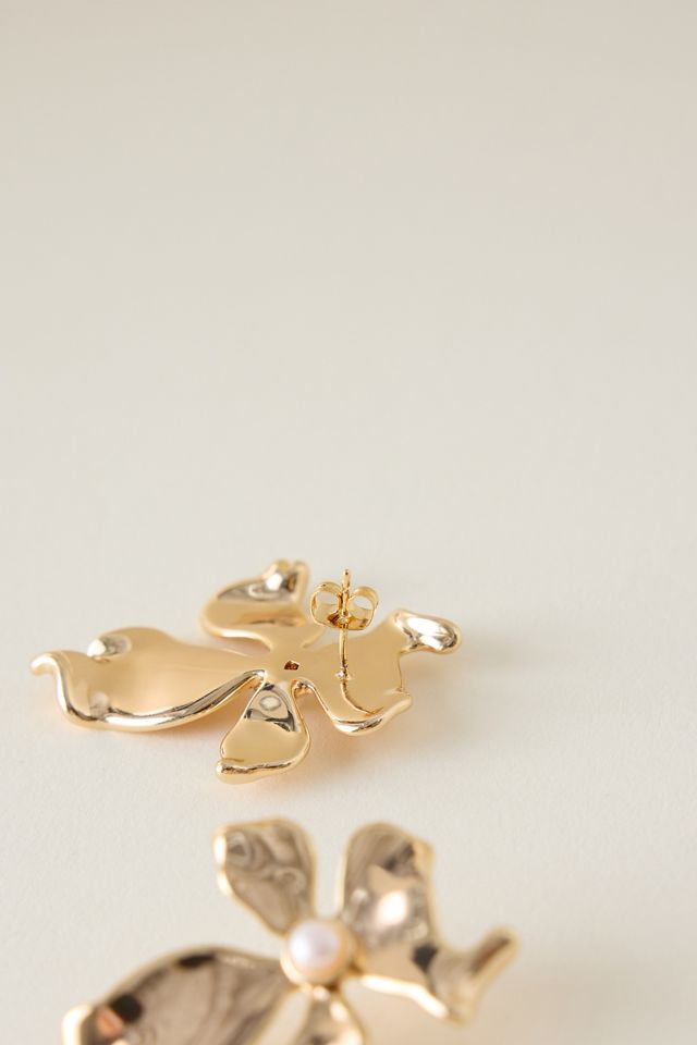 Leafy Pearl Earrings #2