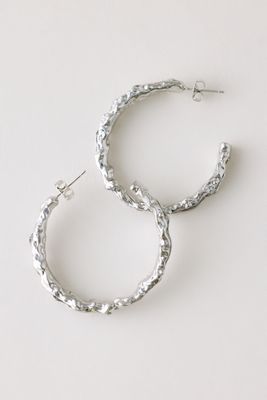 Aretes de Aro Chapados Martillados By Anthropologie