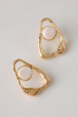 Large Ring Stone Earrings