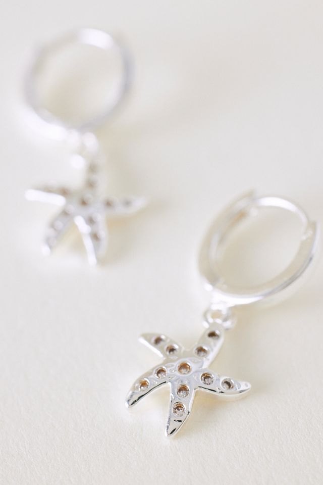 Starfish Huggie Hoop Earrings #2