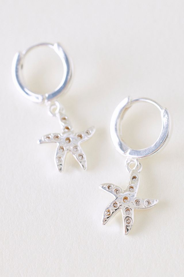 Starfish Huggie Hoop Earrings #1