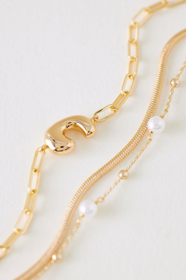 Pearl Bubble Monogram Bracelet #1