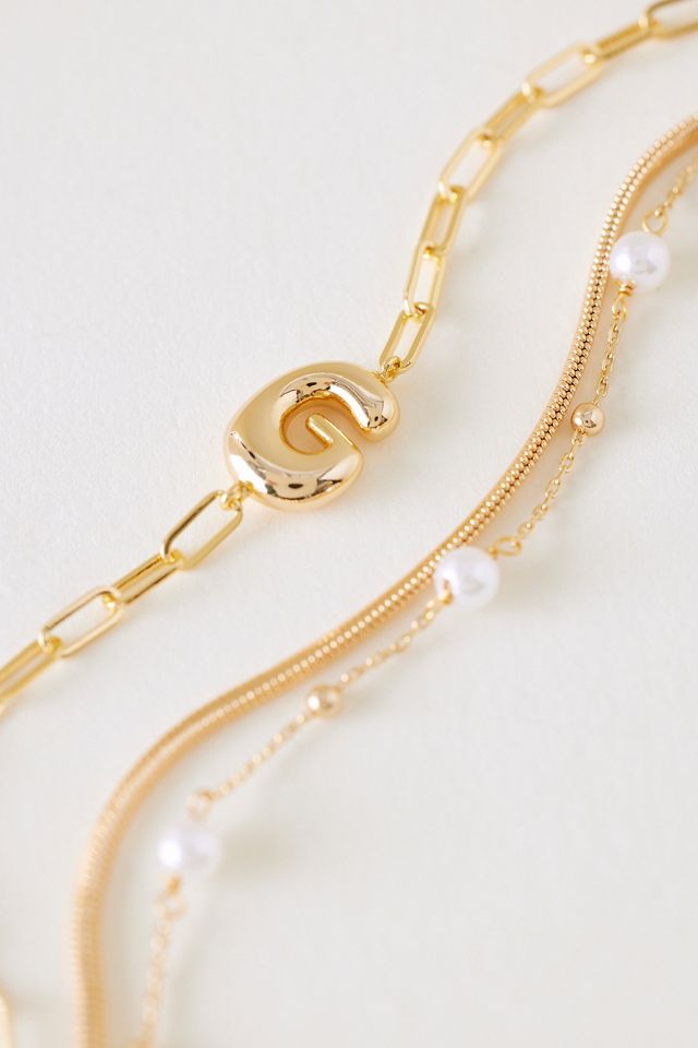 Bracelet monogramme à bulles de perle #1