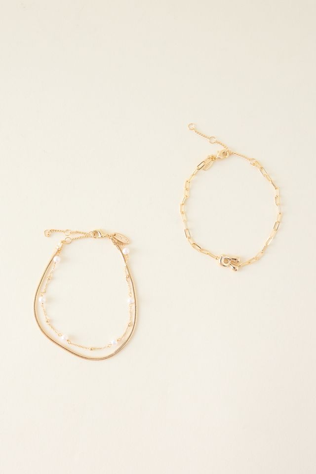 Perlen-Monogramm-Armband mit Bubble-Anhänger #1