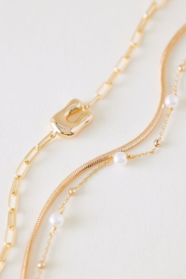 Perlen-Monogramm-Armband mit Bubble-Anhänger #1