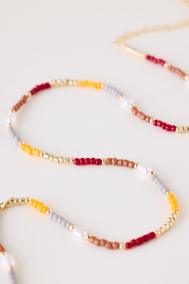 Beaded Charm Layered Necklace #3