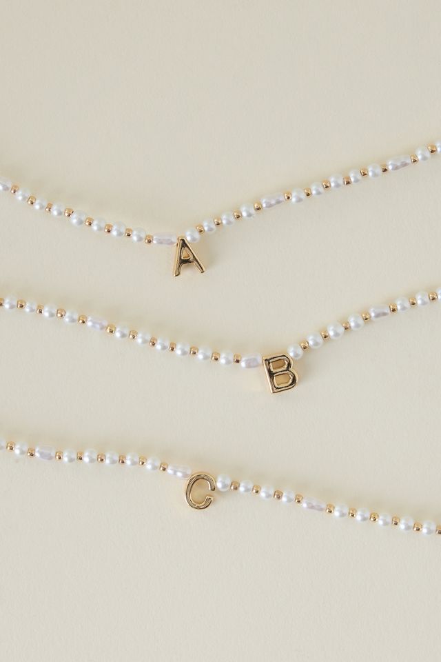 Collier de perles monogrammé #2