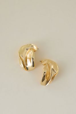 Gold-Plated Statement Post Earrings