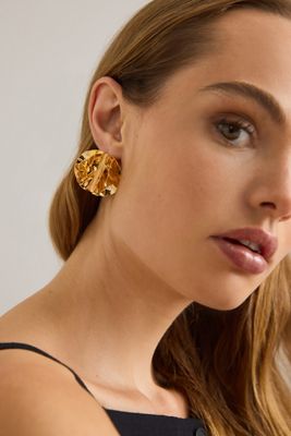 Boucles d'oreilles boule froissée