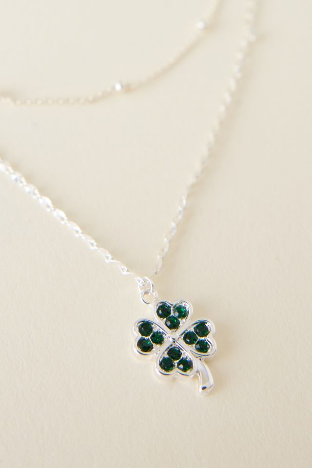 Layered Clover Pendant Necklace #1