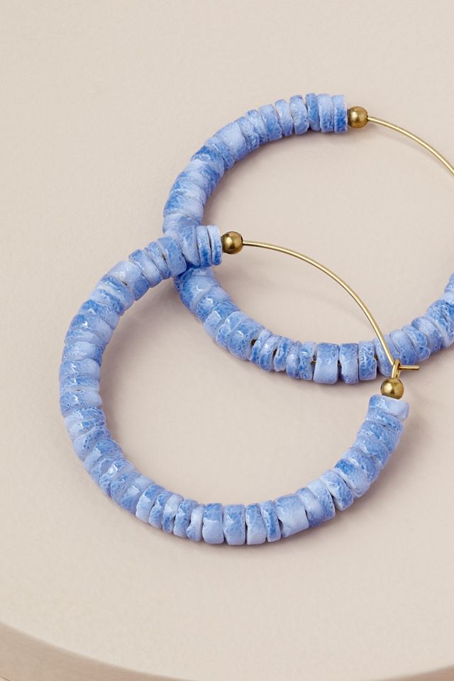 Beaded Hoop Earrings #1