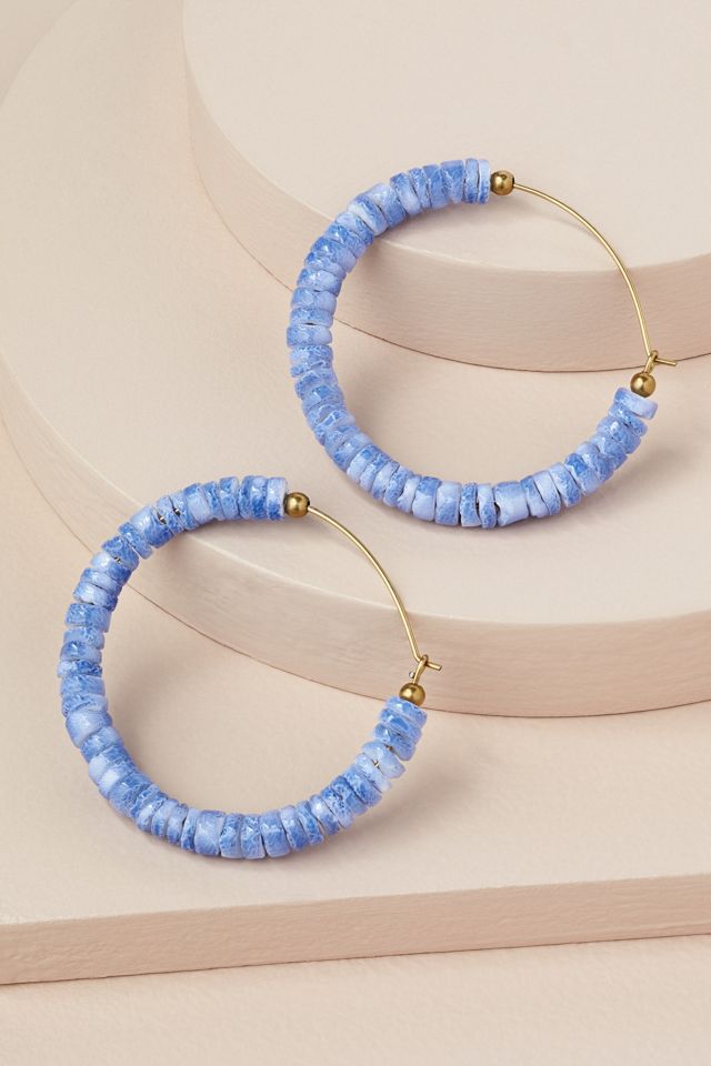 Beaded Hoop Earrings
