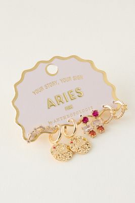 Assorted Zodiac Earrings, Set of 4