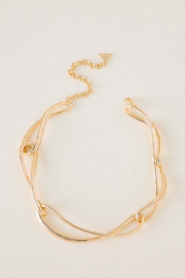 Gold-Plated Swirl Collar Necklace #3