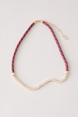 By Anthropologie Corded Crystal Necklace