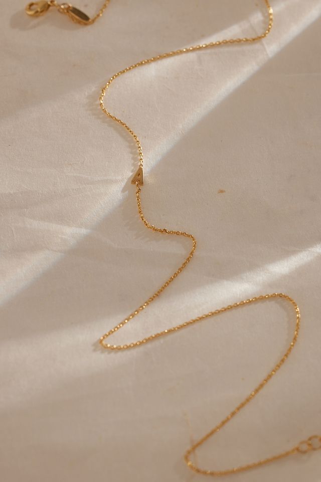 Anthropologie Silver Monogram Chain Necklace