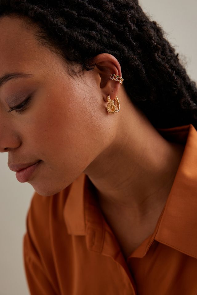 Double Crystal Ear Cuff Anthropologie UK