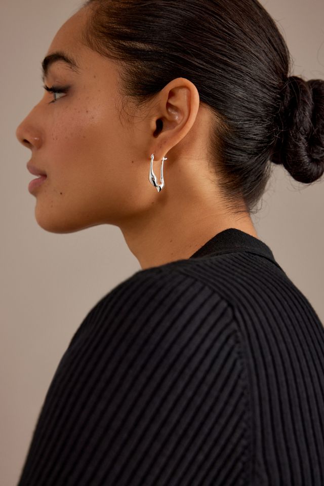 Orecchini a Cerchio con Cerniera in Ottone Biologico #1