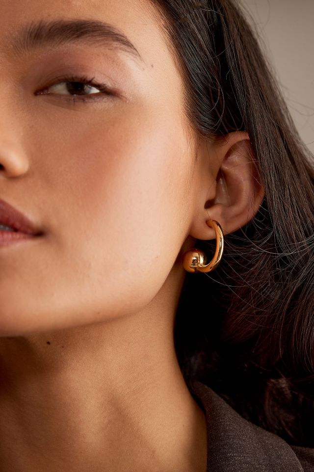 Anthropologie gold sale hoop earrings