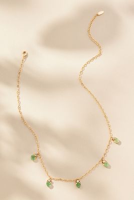 Shop By Anthropologie Sunset Stone Necklace In Mint