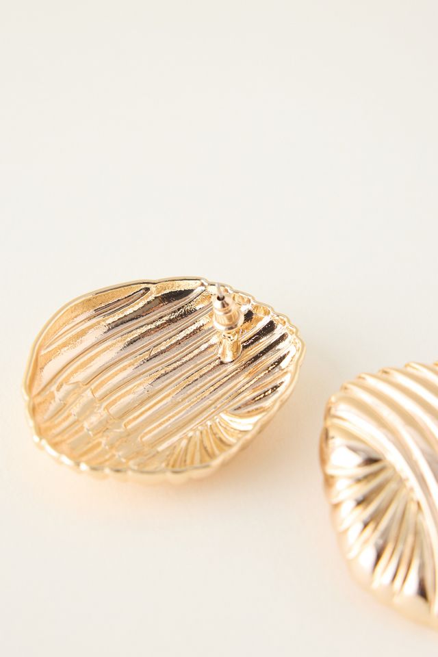 Ribbed Statement Post Earrings #1