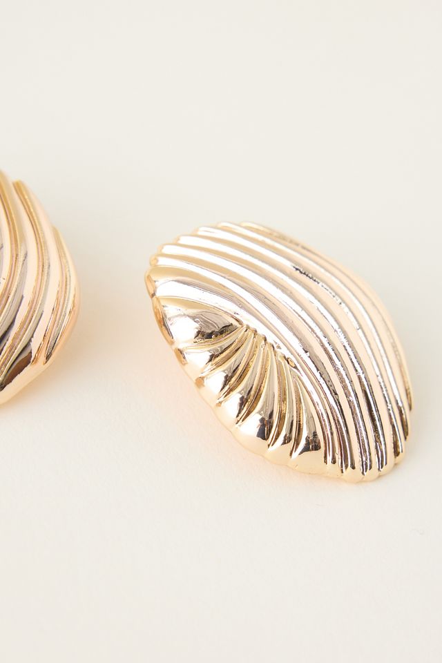 Ribbed Statement Post Earrings #2