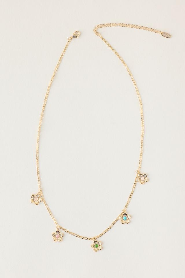 Goldplattierte Gänseblümchen-Charm-Halskette #1