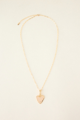 By Anthropologie Women's Gold Long Heart Pendant Necklace