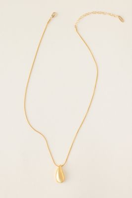 Water-Resistant Teardrop Pendant Necklace
