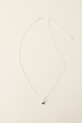By Anthropologie Women's Silver Heart Pendant Necklace