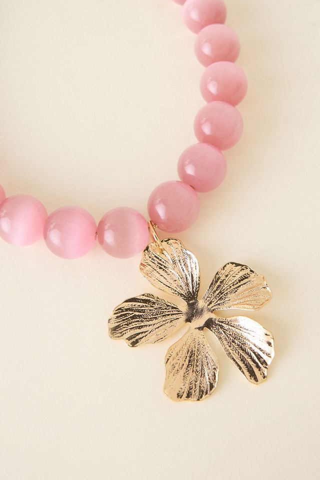 Large Beaded Pendant Bracelet #1