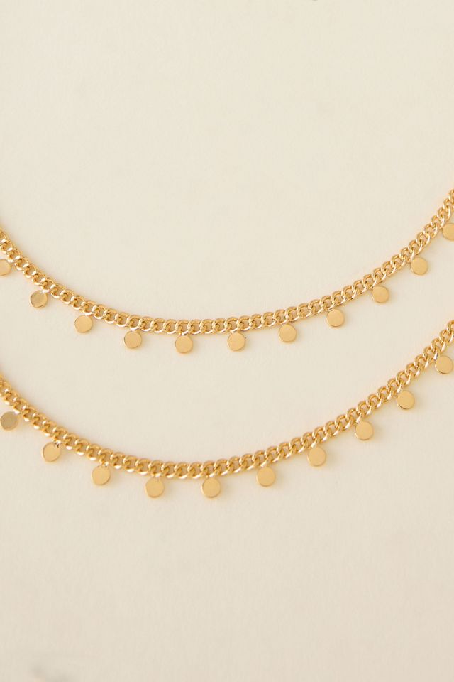 Collier multi-rangs à disques Ibiza #1