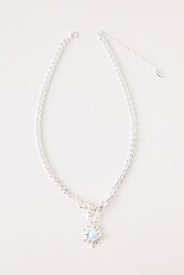 Sunflower Stone Pendant Necklace
