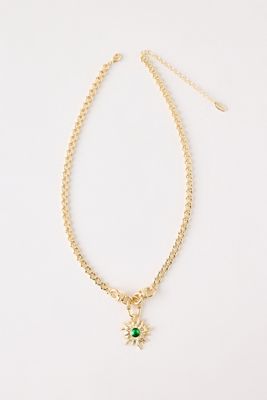 Sunflower Stone Pendant Necklace