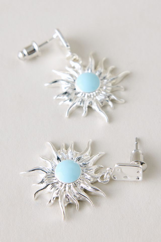 Sunflower Stone Earrings #1