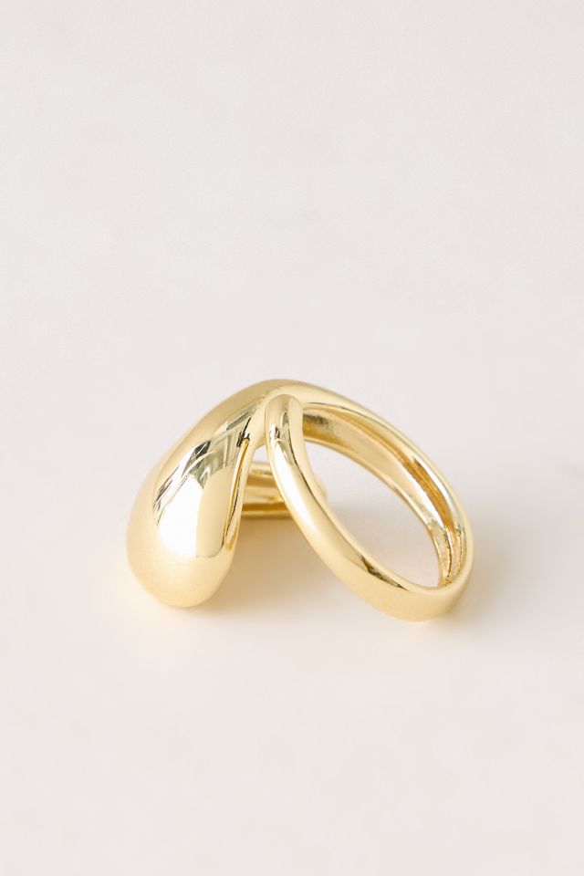Anillo Envolvente Grueso Bañado en Oro #1