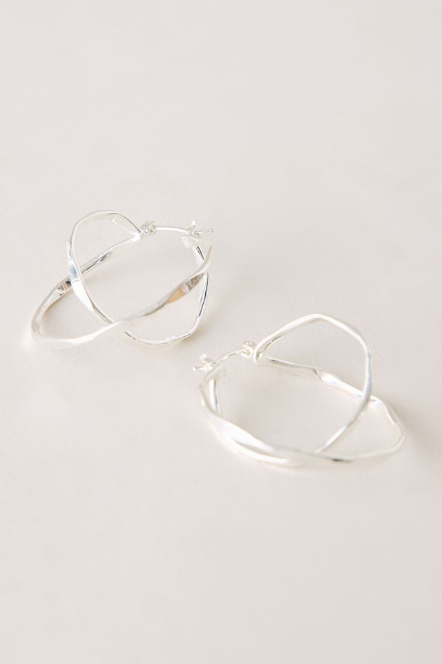 Boucles d'oreilles créoles torsadées #1