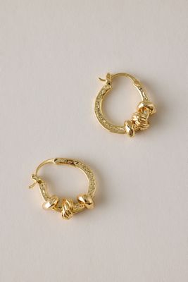 Aretes de Aro con Bola Martillada